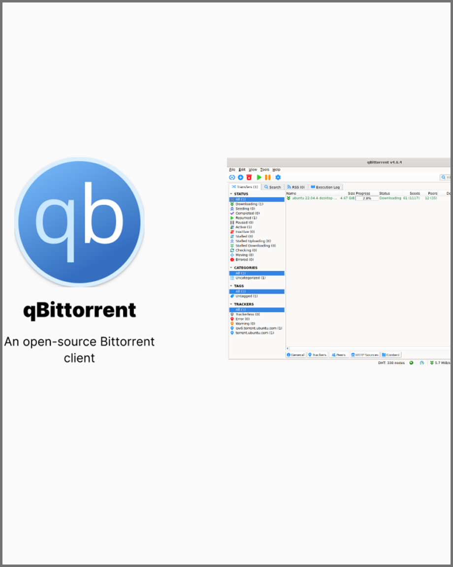 qBittorrent – הורדה ישירה ומהירה